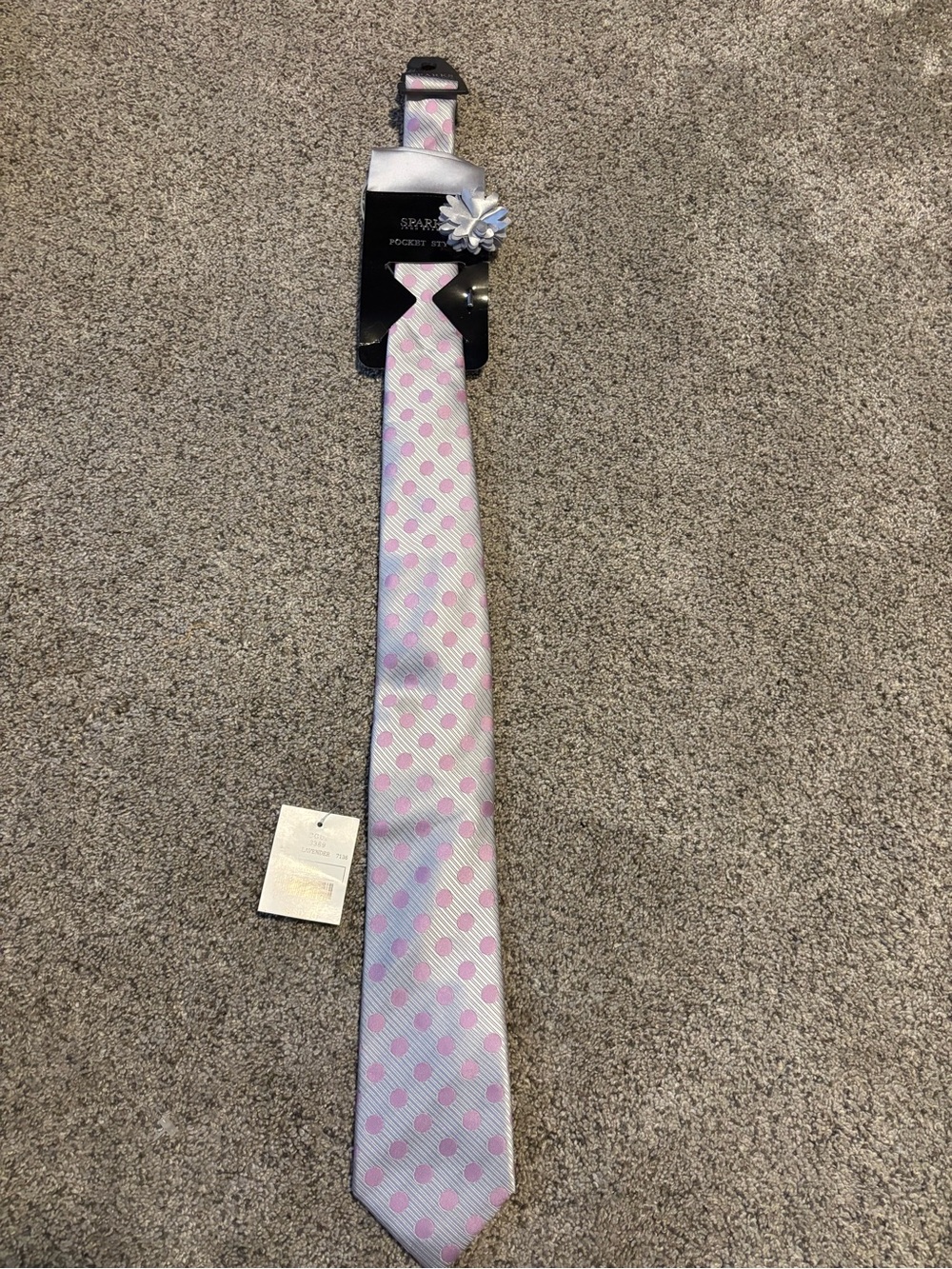 Light lavendar Polka Dot Men's Tie - Unbranded
